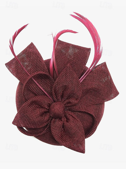 and Feather with Green Hat Fascinator Accents Women's Bow