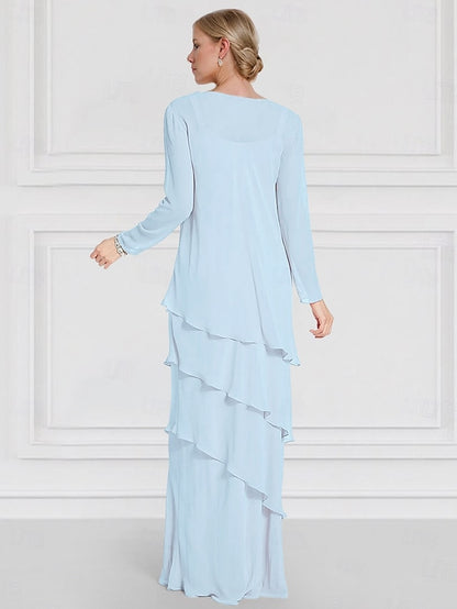 Bride the of Mother Sleeve Ruffles with Long Dress Jacket Lace