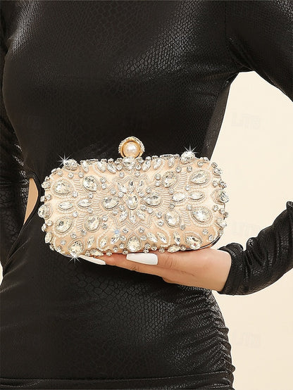 Crystal-Embellished Women's Clutch Bag