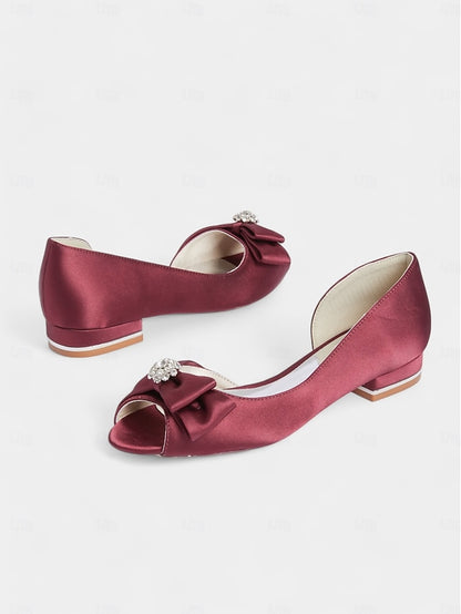 in with sparkling flats a crafted luxurious satin Elegant