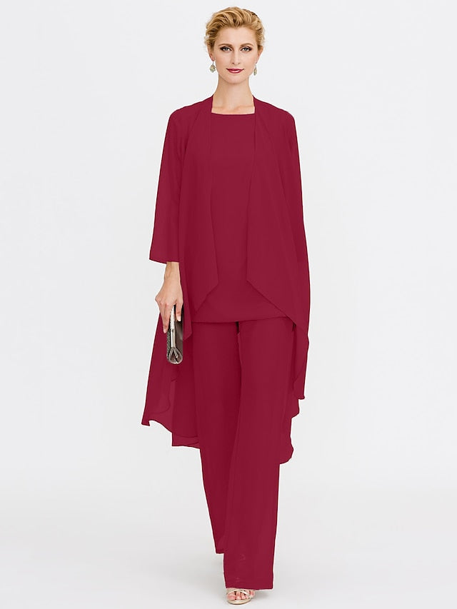 Beach of 3 Wedding Piece Bride the Mother Pantsuit