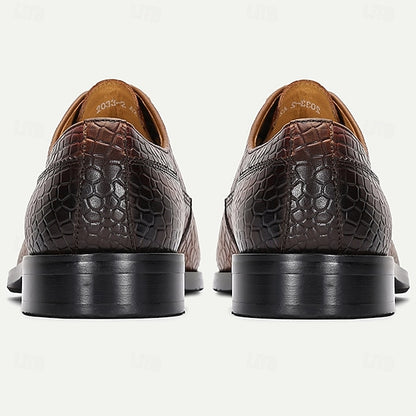 Print Crocodile Oxford – Men’s Genuine Leather Shoes Elegant