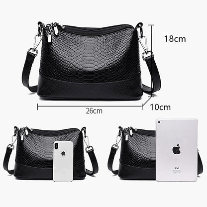Leder Hobo Umhängetasche Schulter PU Damen