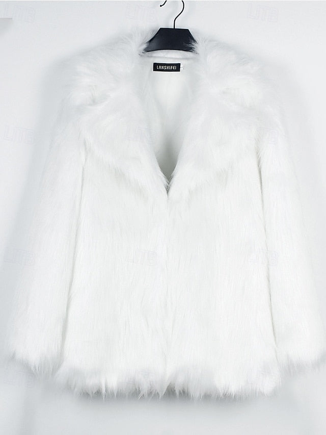 Furs Comfortable Faux Women's Fur Warm Coat