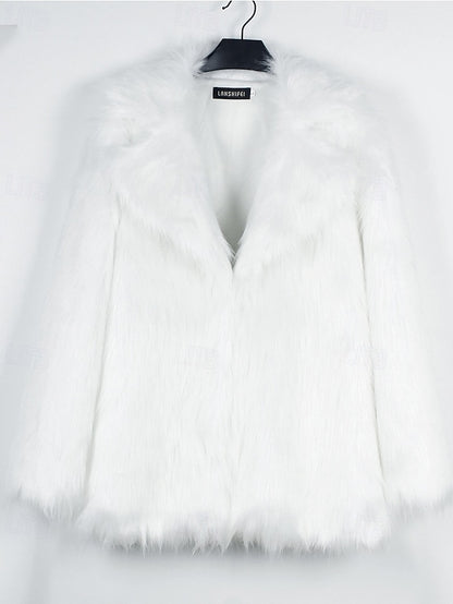 Furs Comfortable Faux Women's Fur Warm Coat