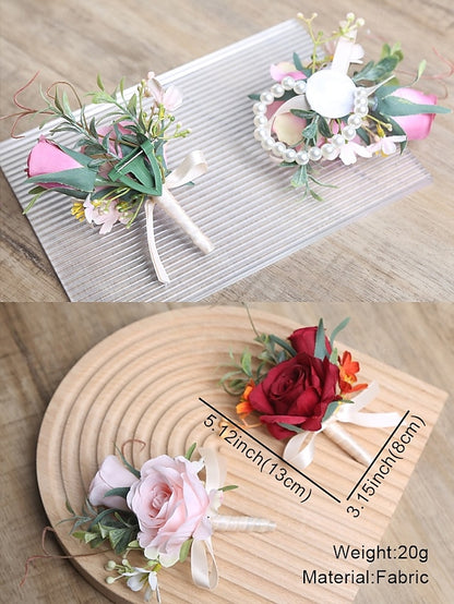 Wedding Corsage and Boutonniere Artificial Elegant – Wrist