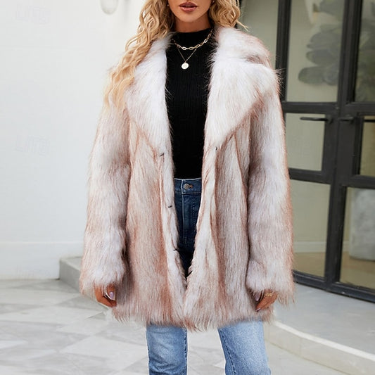 Warm Women's Faux Furs Fur Comfortable Coat