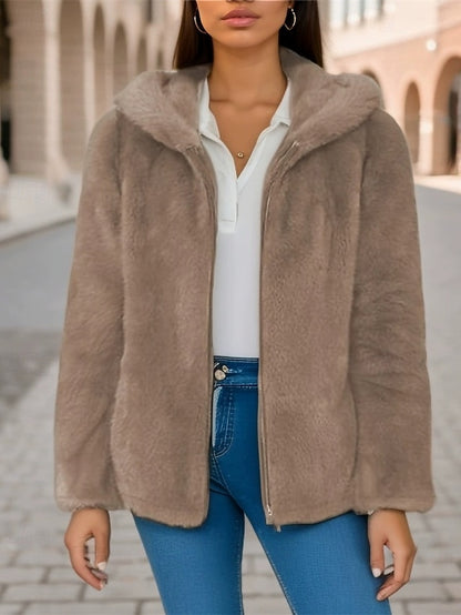 Zipper Casual Women's Comfortable Pocket Jacket Warm