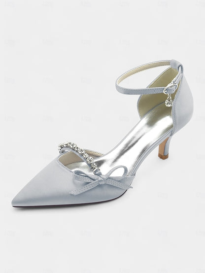 Heel Pointed-Toe Kitten Shoes – for Elegant Wedding Women