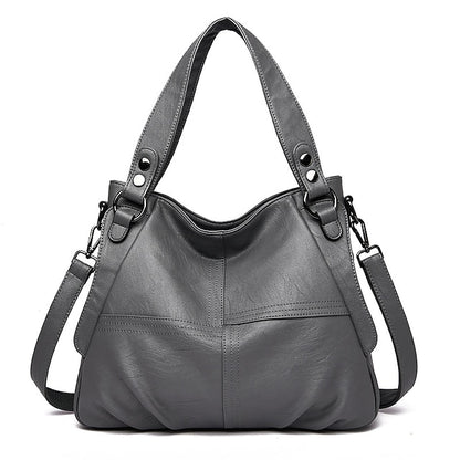 Women's Faux Leather – Burgundy Bag Large Shoulder