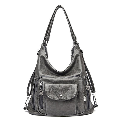 Sac - Sac Hobo en similicuir pour femme style vintage marron