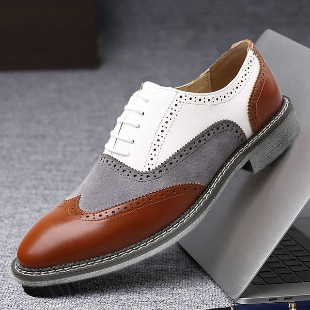 Gatsby-Inspired Men's Shoes in Spectator Wingtip Oxford