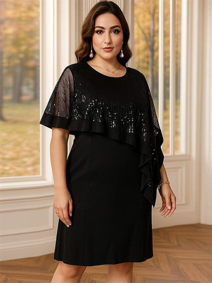 Sheath Column Bride Plus / of Dress the Mother Size Black