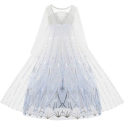 Frozen Dress Elsa Fairytale Girl Flower Princess Vacation