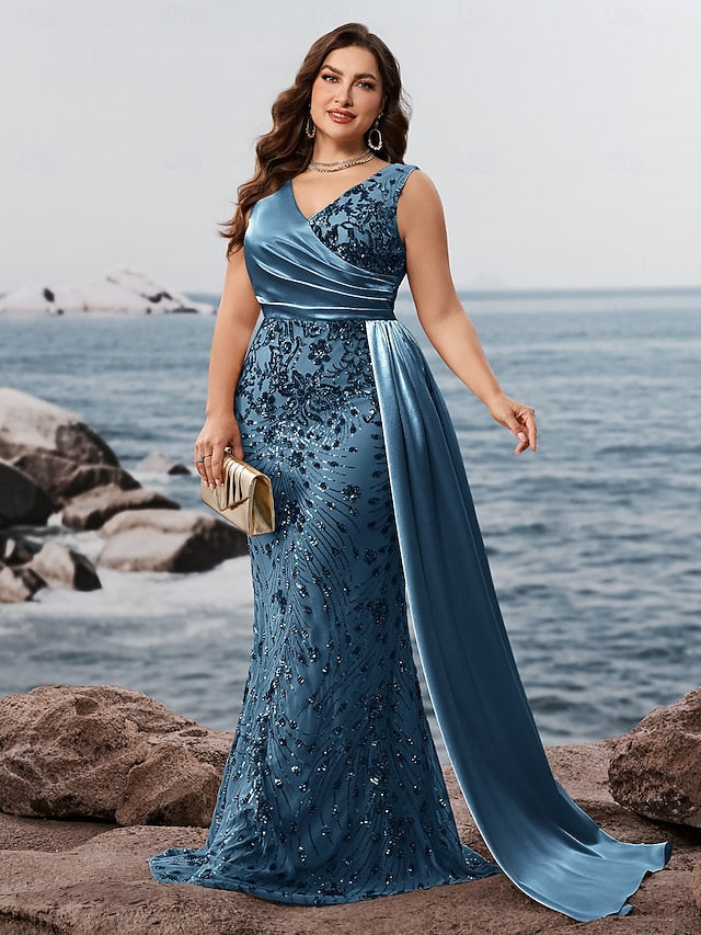Sparkle Trumpet Long Gown Dress Formal Wear Mermaid / Evening