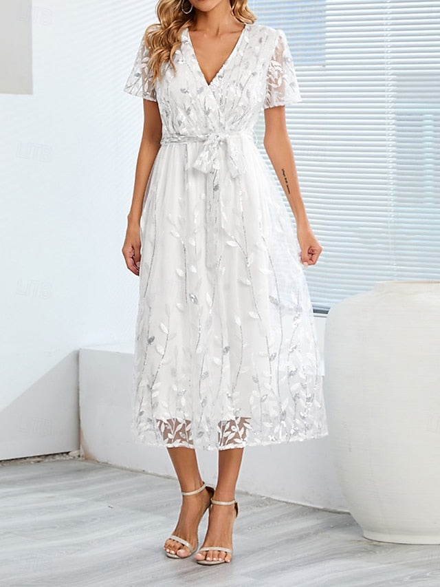 Women's Midi Dress A Line Dress Tulle Dress Elegant Party