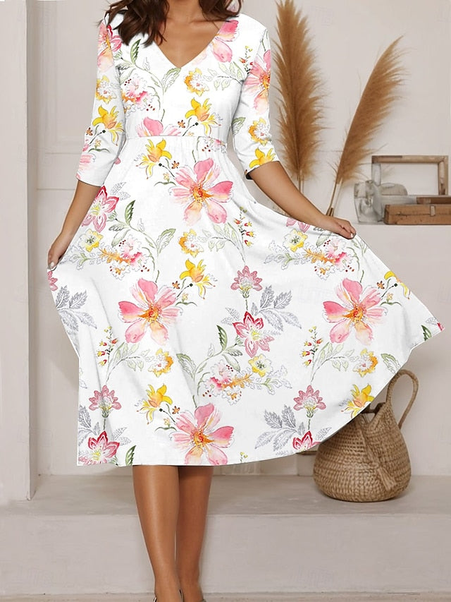 Women's Midi Dress A Line Dress Summer Dress Vacation