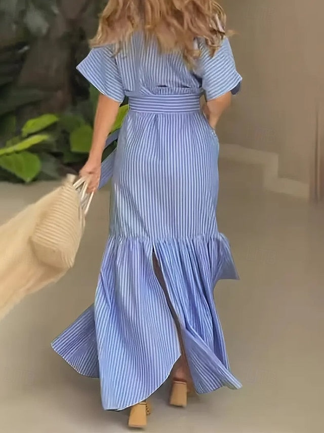 Women's Long Dress Maxi Dress Shirt Dress Modern Daily