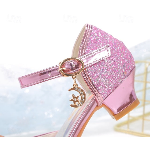 Shoes Silver Sparkly Princess Girls' – Glitter Bowknot