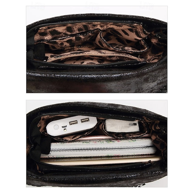 Kunstledertasche mit Kette in Rot mit Überwendlingsstich-Schulterdetails