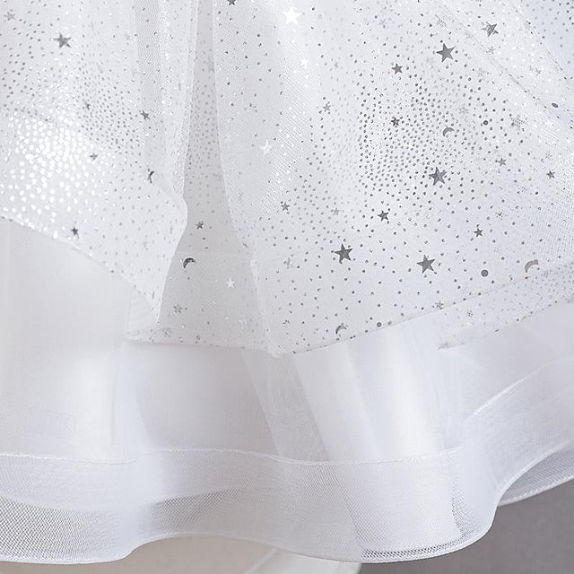 Flower Sequin Party Kids Girl Sleeveless Girls' Dress