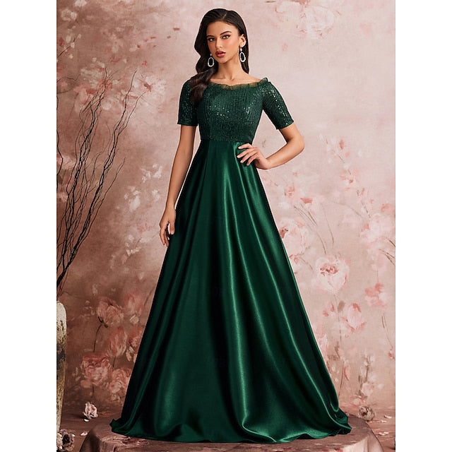 Gown Evening the Mother Sparkle of Formal A-Line Dress Bride