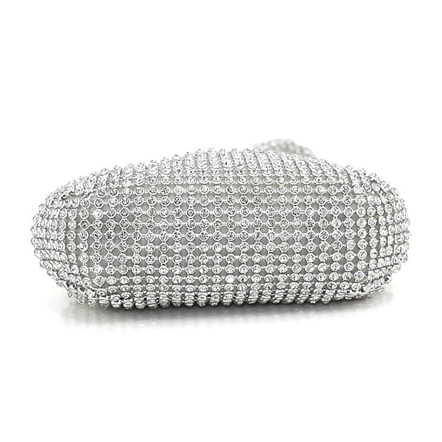 Rhinestone Women's Crystal Evening Bag Silver - Elegant