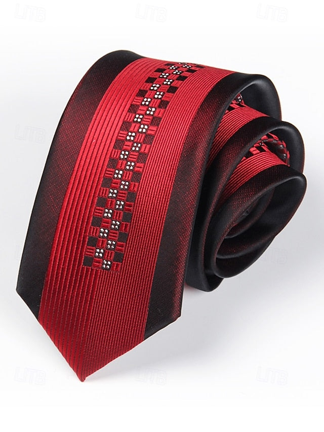 Men's - Tie Narrow Stripe Positioning 6cm Pattern