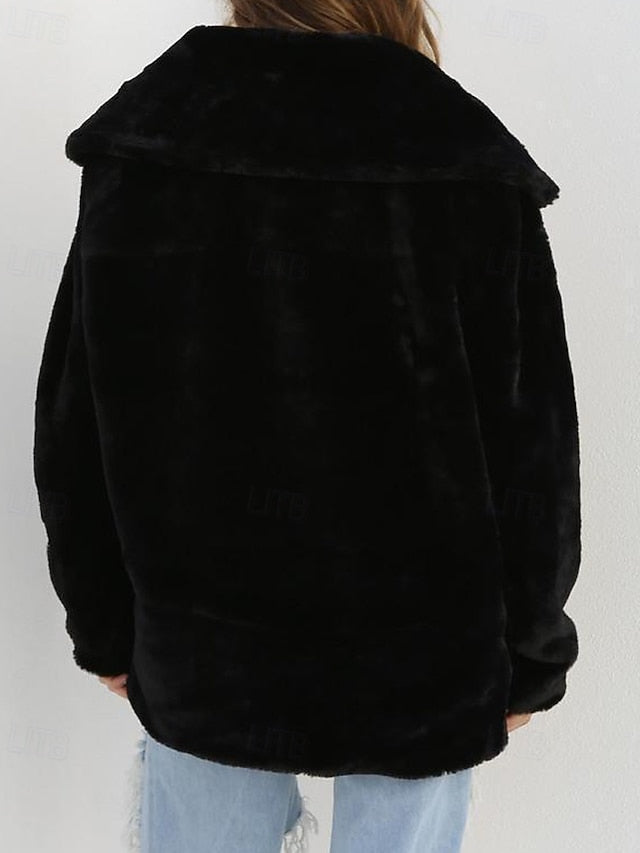 Faux Women's Teddy Coat Comfortable Fur Warm Furs