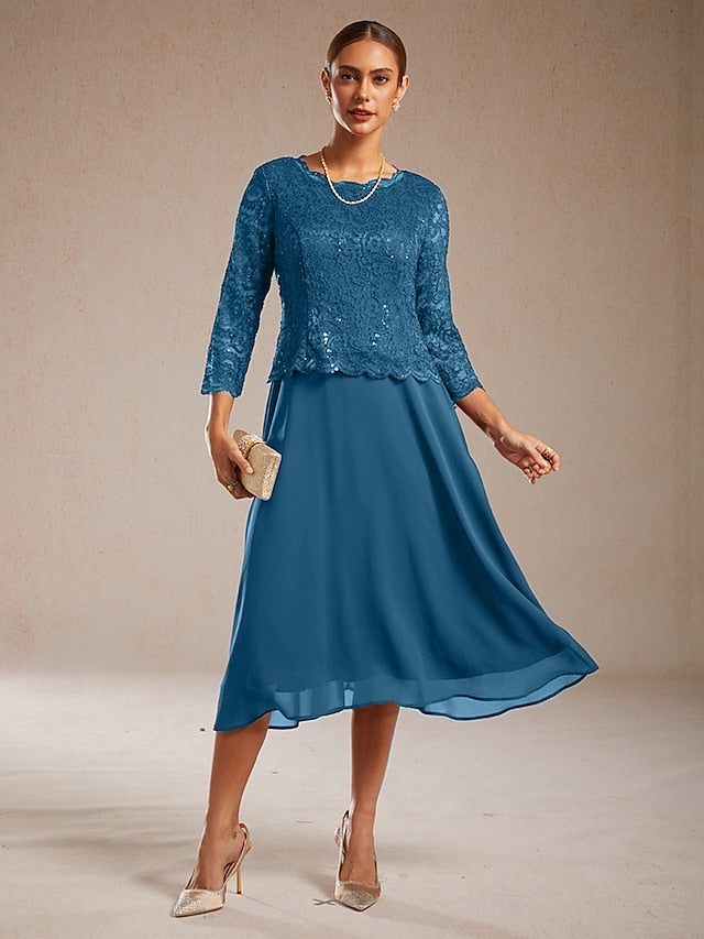 Women's Midi Dress A Line Dress Elegant Wedding Guest