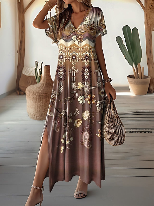 Women's Maxi Dress Vintage Dress Casual Dress Sundress