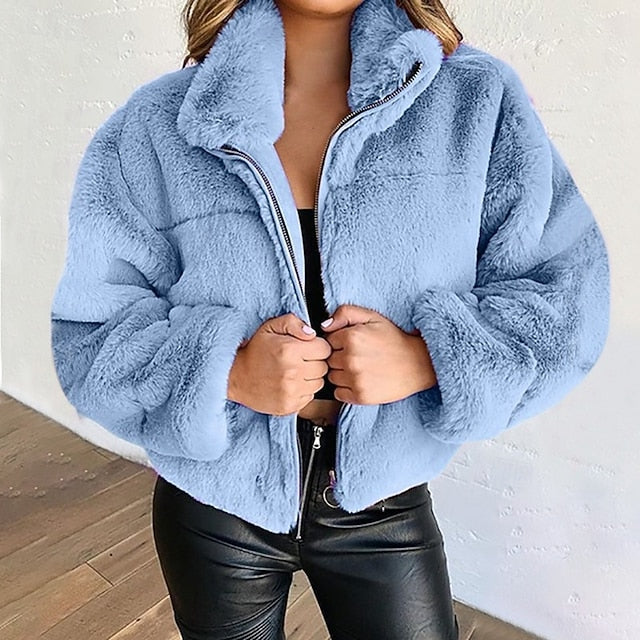 Fur Warm Women's Winter Teddy Coat Faux