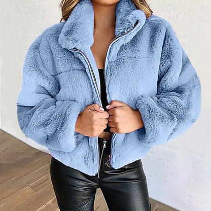 Fur Warm Women's Winter Teddy Coat Faux
