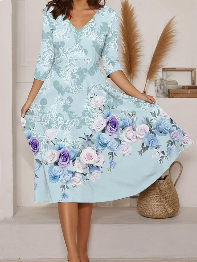 Women's Midi Dress A Line Dress Summer Dress Vacation