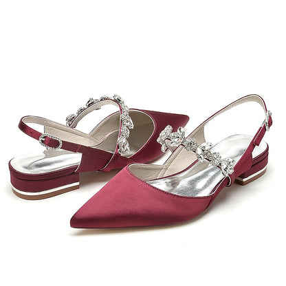 Crystal Flat Shoes Women's Wedding Bridal Heel