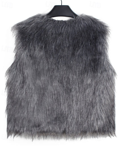 Fur Comfortable Coat Faux Furs Women's Leathers Vest