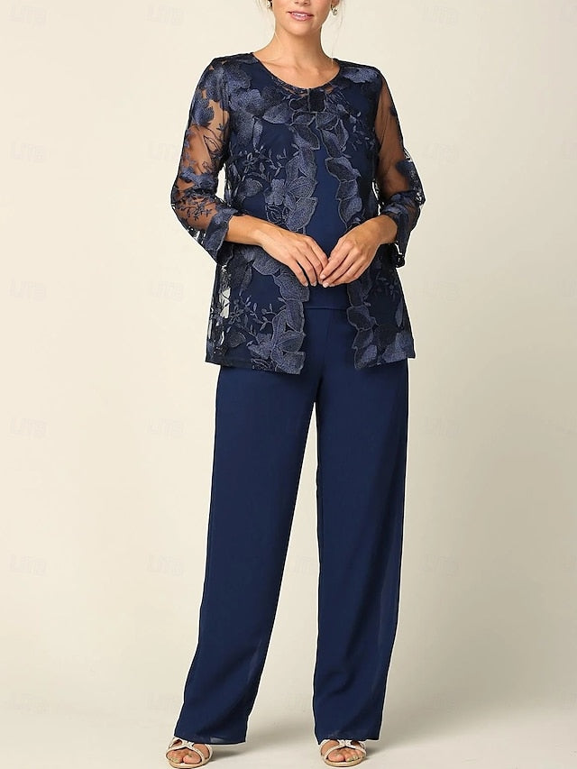 Crew Bride 3 of Dress the Pantsuit Neck Elegant Mother Piece