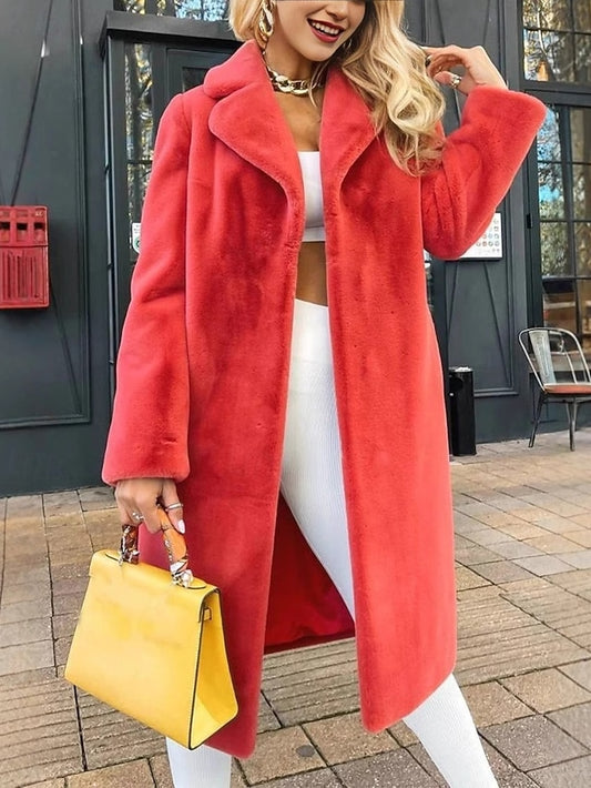 Fur Faux Coat Warm Comfortable Women's Furs