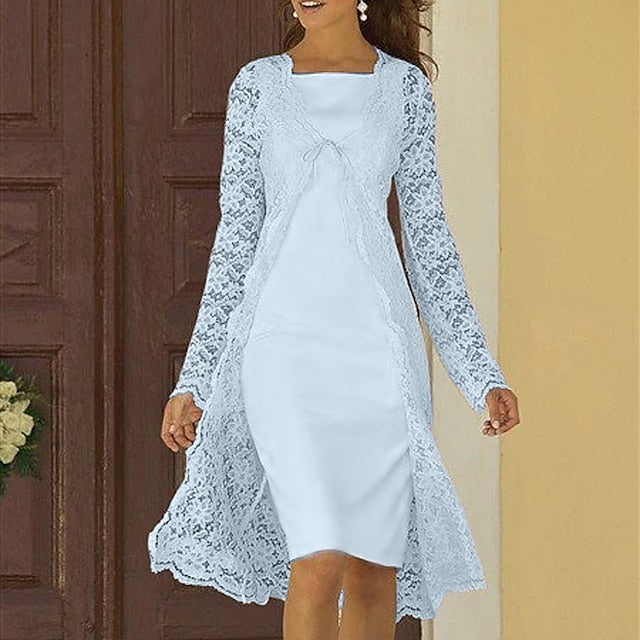 Bride the Wedding Two Sheath Dress of Mother Piece Beach