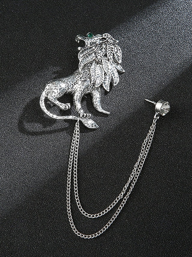 Brooch Deer Men's Lapel Pin Christmas with