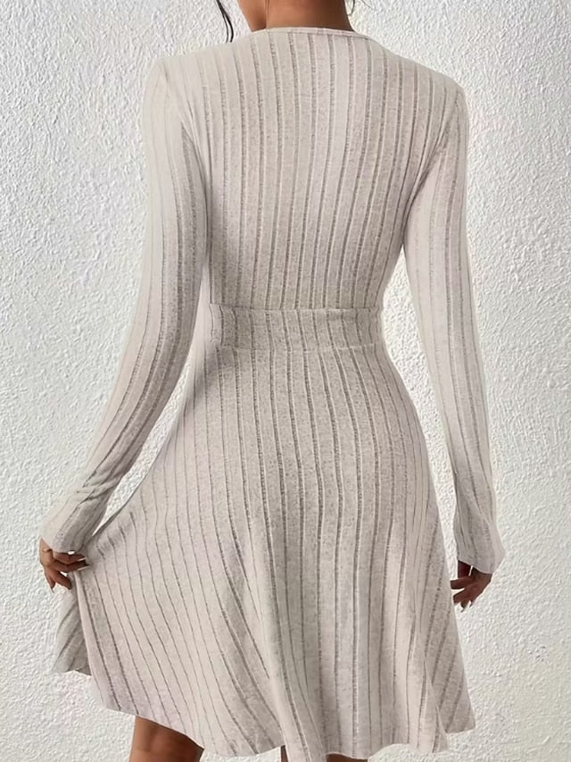 Women's Knee Length Dress Sweater Dress A Line Dress