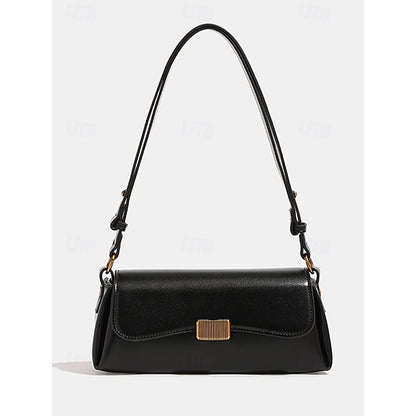 Daily Shopping Office Leather Tote Women's Baguette Bag PU