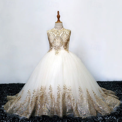Kid's Dress Evening Flower Gown Girl Formal Girls'
