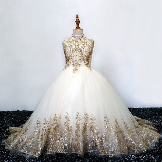 Kid's Dress Evening Flower Gown Girl Formal Girls'