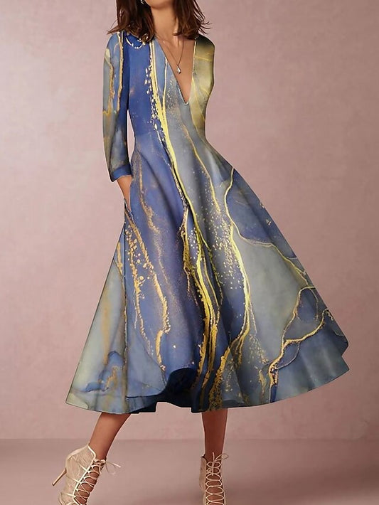 Women's Semi Formal Party Dress Wedding Guest Dress Swing