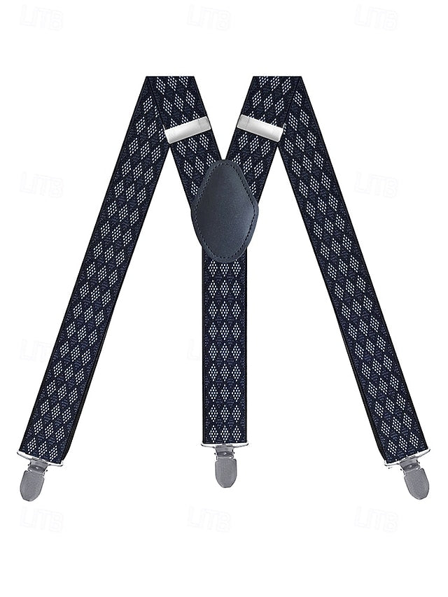 Men's Clip-On Suspenders Pattern – Classic Argyle