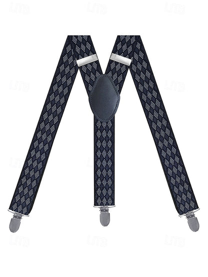 Men's Clip-On Suspenders Pattern – Classic Argyle