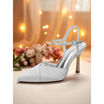 Strap Ankle - Women's with Green Satin Stiletto Heels