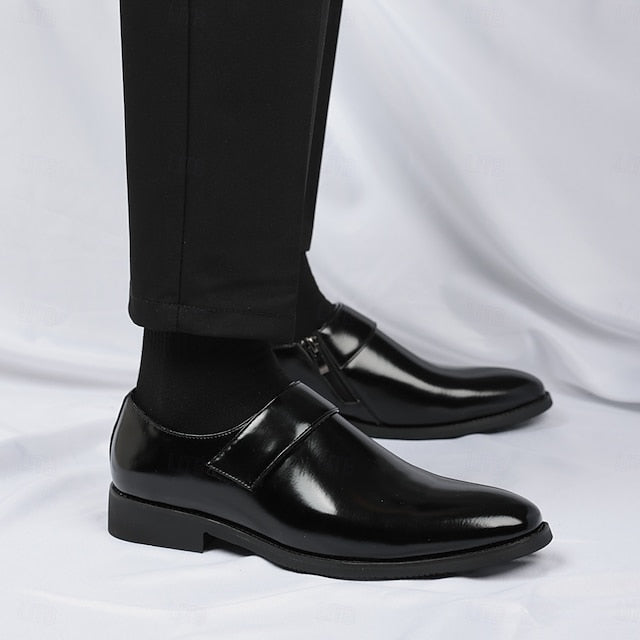 Leather Brown Men's Slip-On Shoes Dress Business Loafers