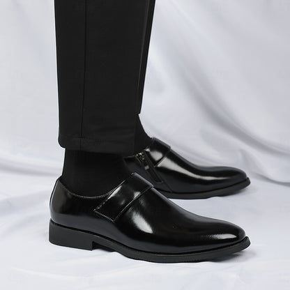 Leather Brown Men's Slip-On Shoes Dress Business Loafers